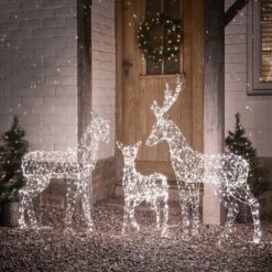 Duchy Dual Colour Micro LED Light Up Reindeer Family -Holiday Decor Shop D DUCHY 4