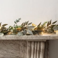 1.5m Pre Lit Eucalyptus & Laurel Christmas Garland