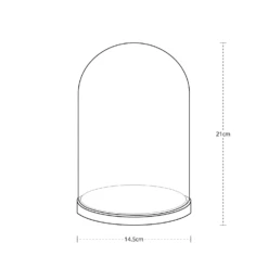 Minimal Domes Micro Light Bundle -Holiday Decor Shop D MINIMAL3 minimal glass dome bell jar bundle illustration dimensions P6