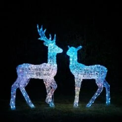 Twinkly Stag And Doe -Holiday Decor Shop D TWXX23012 twinkly stag and doe 1