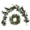 Frosted Berry And Pinecone Garland And Wreath