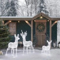 Swinsty Dual Colour LED Light Up Reindeer Family -Holiday Decor Shop D XX230567UK 11