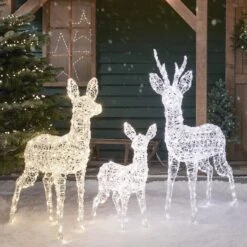 Swinsty Dual Colour LED Light Up Reindeer Family -Holiday Decor Shop D XX230567UK 13