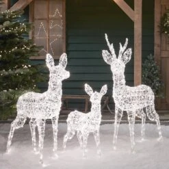 Swinsty Dual Colour LED Light Up Reindeer Family -Holiday Decor Shop D XX230567UK 16
