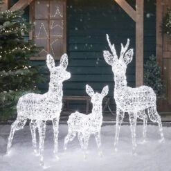 Swinsty Dual Colour LED Light Up Reindeer Family -Holiday Decor Shop D XX230567UK 19