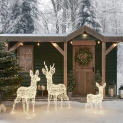 Swinsty Dual Colour LED Light Up Reindeer Family -Holiday Decor Shop D XX230567UK 6