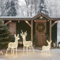 Swinsty Dual Colour LED Light Up Reindeer Family -Holiday Decor Shop D XX230567UK 7