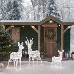 Swinsty Dual Colour LED Light Up Reindeer Family -Holiday Decor Shop D XX230567UK 8