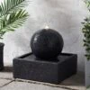 Grey Sphere Garden Water Feature