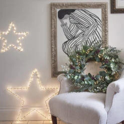 Eucalyptus, Pine & Gold Berry Christmas Wreath And Garland 12 Eucalyptus, Pine & Gold Berry Christmas Wreath And Garland -Holiday Decor Shop Indoor Christmas Sofa With Stars 600x600 419acef0 a84a 4c83 ba4b b724167ff392