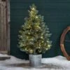 90cm Pre Lit Outdoor Potted Christmas Tree
