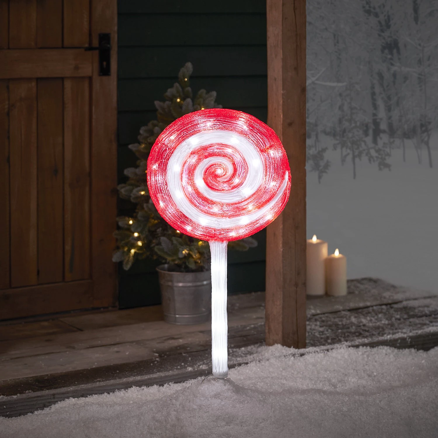 75cm Lollipop Outdoor Christmas Decoration 1 75cm Lollipop Outdoor Christmas Decoration