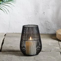 Melbourne Garden Lantern Duo With TruGlow® Candles -Holiday Decor Shop LA21010 Melbourne Garden Lantern Illuminated Patio