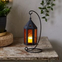 Tabletop Moroccan Lantern With Stand
