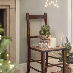 30cm Pre Lit Frosted Mini Christmas Tree -Holiday Decor Shop LL17026 3