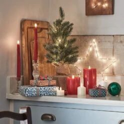 53cm Pre Lit Frosted Mini Christmas Tree 11 53cm Pre Lit Frosted Mini Christmas Tree -Holiday Decor Shop LL17027 2