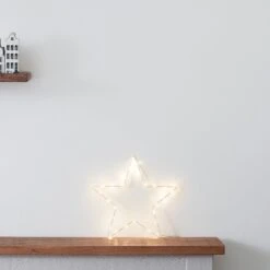 23cm Osby Star Window Light -Holiday Decor Shop LL17028 Osby Window Star Light Bedroom Shelf 1