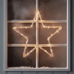 Outdoor Battery Star Christmas Silhouette 12 Outdoor Battery Star Christmas Silhouette -Holiday Decor Shop LL19050 Warm White Christmas Star Silhouette Light P3