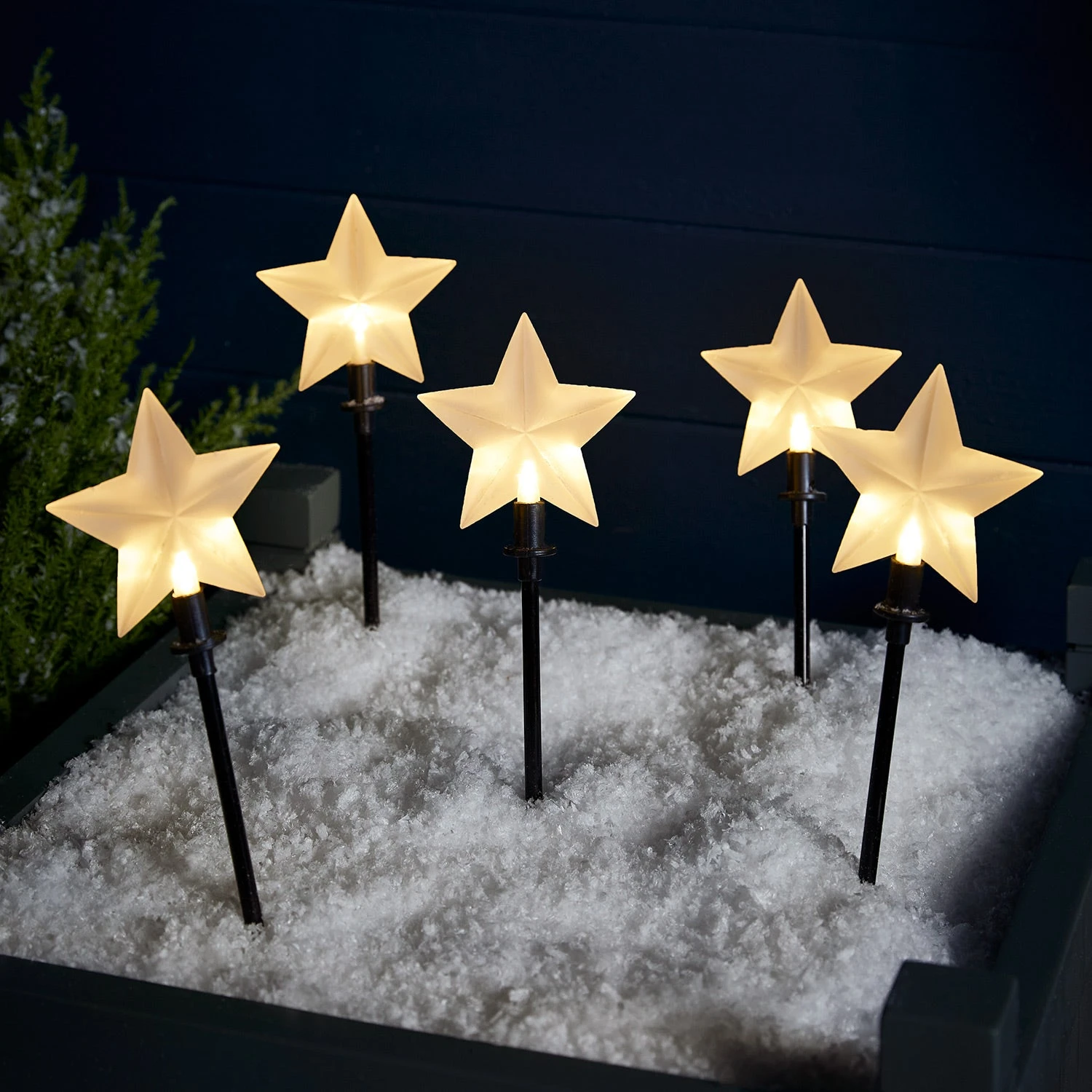 5 Christmas Star Garden Stake Lights 1 5 Christmas Star Garden Stake Lights