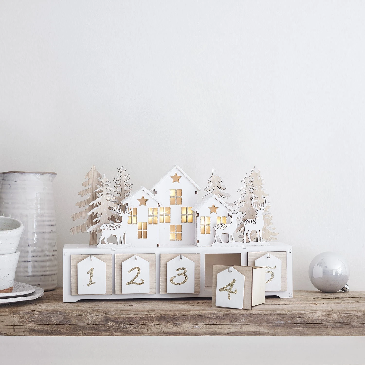 Nordic House Wooden Advent Calendar 5 Nordic House Wooden Advent Calendar - Image 5