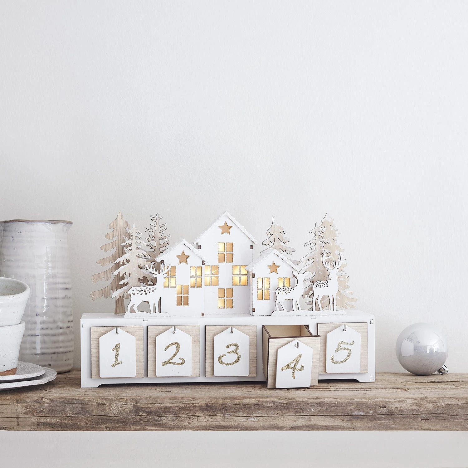 Nordic House Wooden Advent Calendar 3 Nordic House Wooden Advent Calendar - Image 3