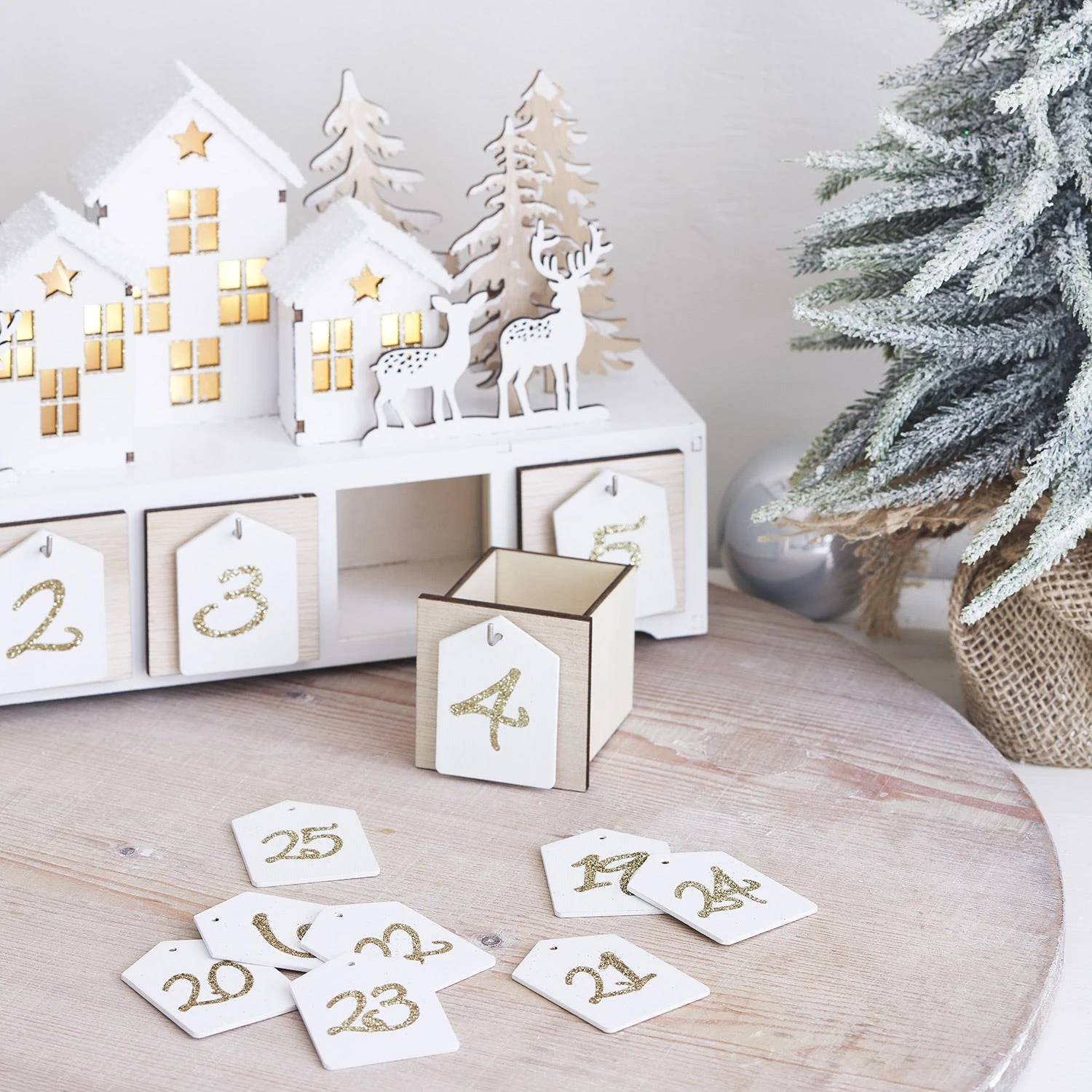 Nordic House Wooden Advent Calendar 2 Nordic House Wooden Advent Calendar - Image 2