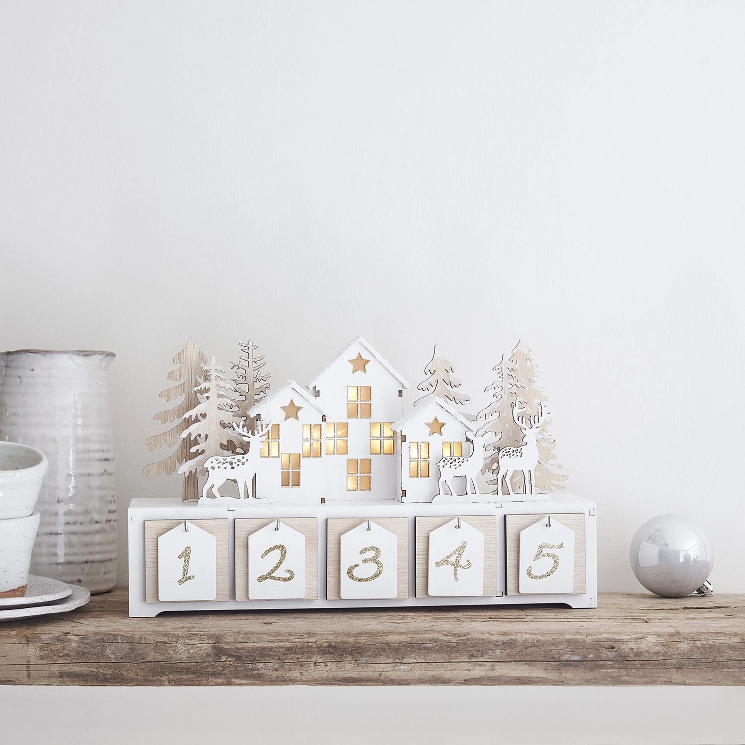 Nordic House Wooden Advent Calendar 1 Nordic House Wooden Advent Calendar