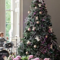 Core Connect 10m 100 Pink Connectable Fairy Lights Clear Cable -Holiday Decor Shop ML100PC Pink LED Connectable Christmas Fairy Lights On Tree P3