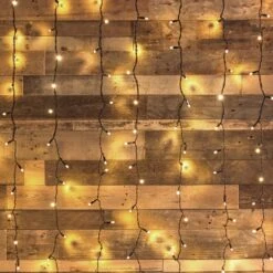 Core Connect 2m X 2m 192 Warm White Connectable Curtain Lights Black Cable