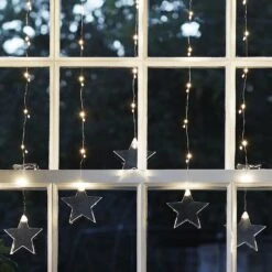 47 Warm White Micro LED Star Curtain Light