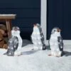 Outdoor Acrylic Penguin Figure Trio