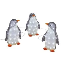 Outdoor Acrylic Penguin Figure Trio 6 Outdoor Acrylic Penguin Figure Trio -Holiday Decor Shop PL19003 Set of 3 Acrylic Penguins Christmas Figures Whitespace on P3