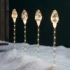 4 Warm White C9 Bulb Christmas Path Lights