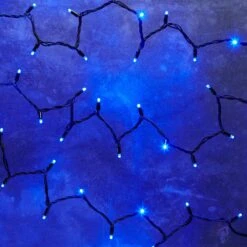 Pro Connect 30m 300 Blue Connectable String Lights Black Cable 9 Pro Connect 30m 300 Blue Connectable String Lights Black Cable -Holiday Decor Shop PR50BB 50 BLUE LED STRING LIGHT BLACK CABLE PRO P1 acad3f2e 363e 4d07 a9b1 215b98ad4084