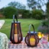 Rattan Solar Lantern Duo