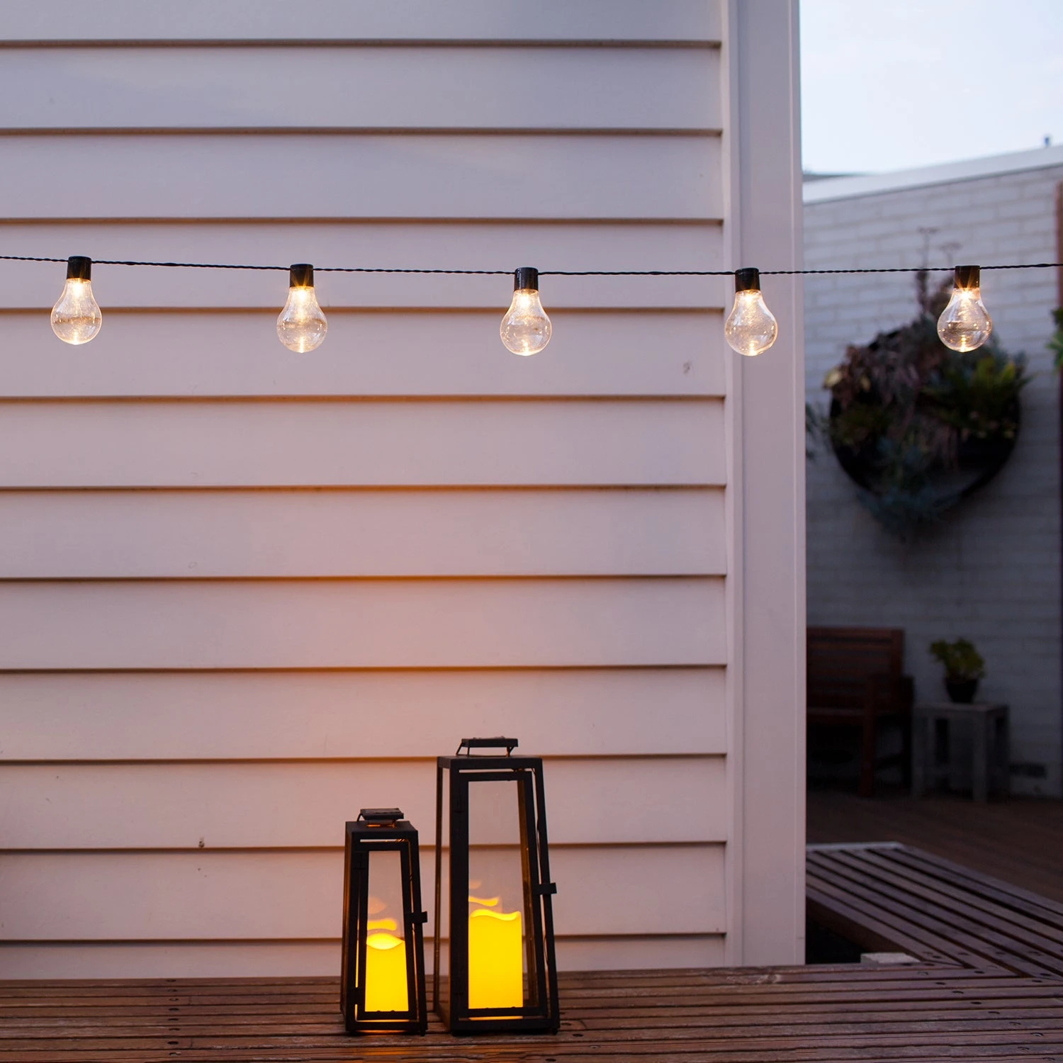 20 Warm White Carnival Solar Festoon Lights 2 20 Warm White Carnival Solar Festoon Lights - Image 2