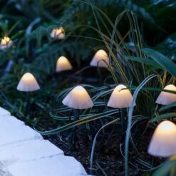 New Release 3 12 Mini Mushroom Solar Stake Lights
