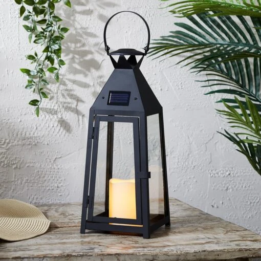 Brisbane Solar Lantern -Holiday Decor Shop SL21017 Brisbane Solar Lantern Illuminated Table
