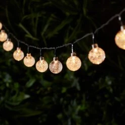 40 Warm White Bubble Solar Fairy Lights