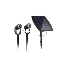 Set Of 2 Atlas Solar Spotlights -Holiday Decor Shop SS9998 atlas spotlights