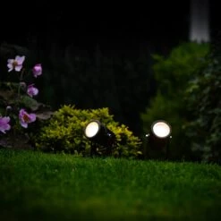 Set Of 2 Atlas Solar Spotlights -Holiday Decor Shop SS9998 atlas spotlights garden
