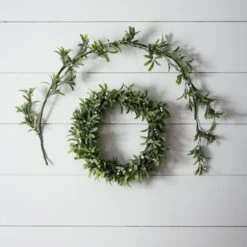 50cm Mistletoe Artificial Christmas Wreath -Holiday Decor Shop WR1703 Misteltoe Christmas Wreath Wall Hallway P4