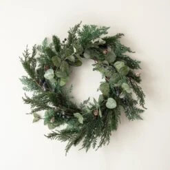 40cm Frosted Berry And Pinecone Christmas Wreath