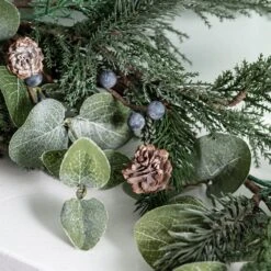 40cm Frosted Berry And Pinecone Christmas Wreath -Holiday Decor Shop WR1901 Frosted Berry and Pinecone Christmas Wreath Detail P2