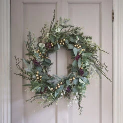 Eucalyptus, Pine & Gold Berry Christmas Wreath And Garland 10 Eucalyptus, Pine & Gold Berry Christmas Wreath And Garland -Holiday Decor Shop WR22022 Eucalyptus Pine Gold Berry Christmas Wreath 600x600 d61e8df0 06b3 4e88 87bb b25abafb6303