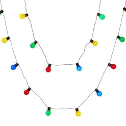 30 Multi Coloured Plug In Fiesta Festoon Lights 9 30 Multi Coloured Plug In Fiesta Festoon Lights -Holiday Decor Shop XM PARTY30 M 30 multi coloured LED festoon party lights on P3