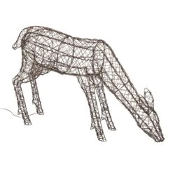 1m Studley Rattan Doe Light Up Reindeer 24v -Holiday Decor Shop XX1909 XL Rattan Doe Reindeer Chirstmas Figure Garden Outdoor Whitespace P3