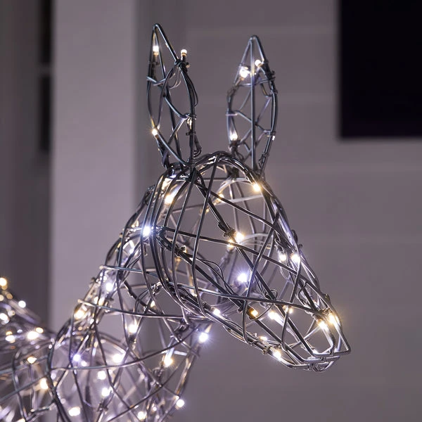 Regular Harlow Rattan Doe & Fawn Dual Colour LED Light Up Reindeer 24v 7 Regular Harlow Rattan Doe & Fawn Dual Colour LED Light Up Reindeer 24v - Image 7