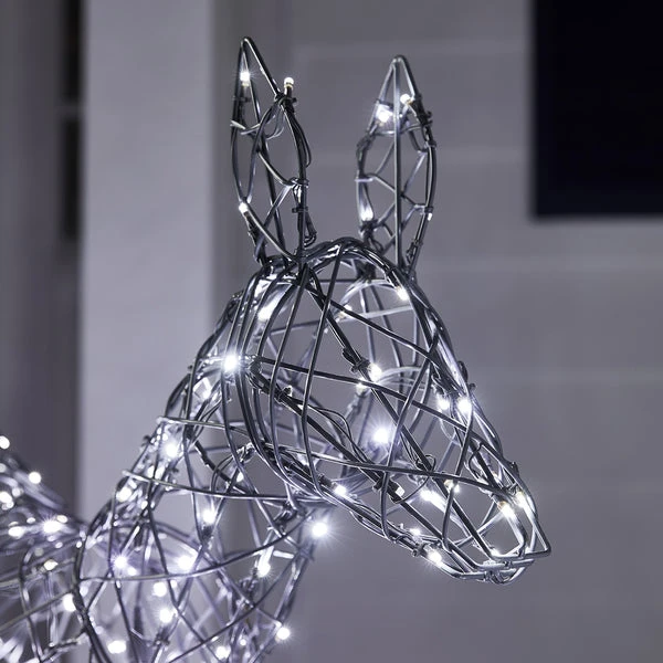 Regular Harlow Rattan Doe & Fawn Dual Colour LED Light Up Reindeer 24v 9 Regular Harlow Rattan Doe & Fawn Dual Colour LED Light Up Reindeer 24v - Image 9