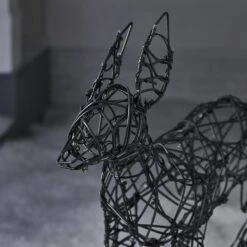 Set Of 3 Regular Harlow Rattan Dual Colour LED Light Up Reindeer Family -Holiday Decor Shop XX2103 Harlow Rattan Doe And Fawn Reindeer Fawn Off